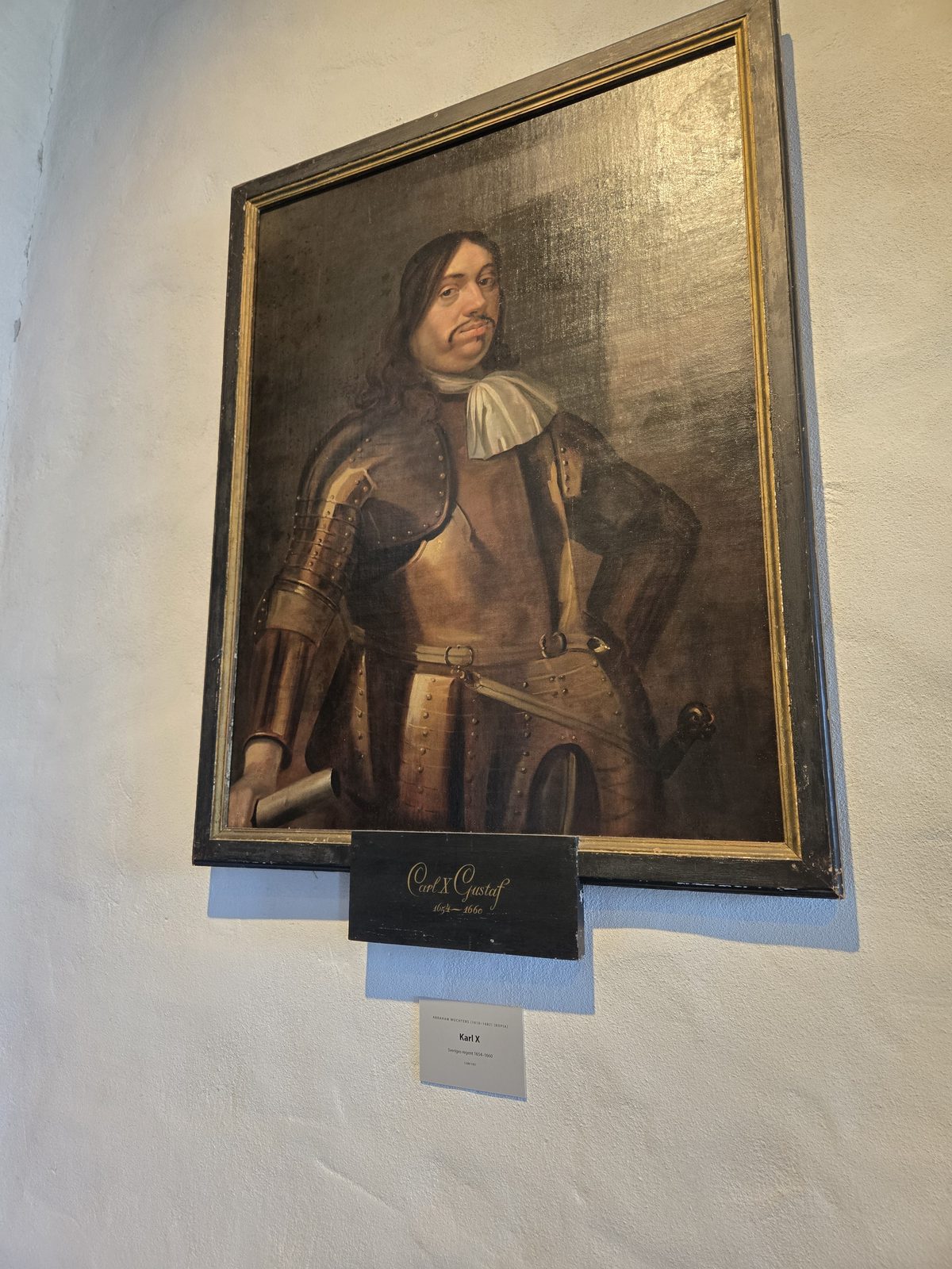 Portrait of a bored-looking Swedish king in period clothing