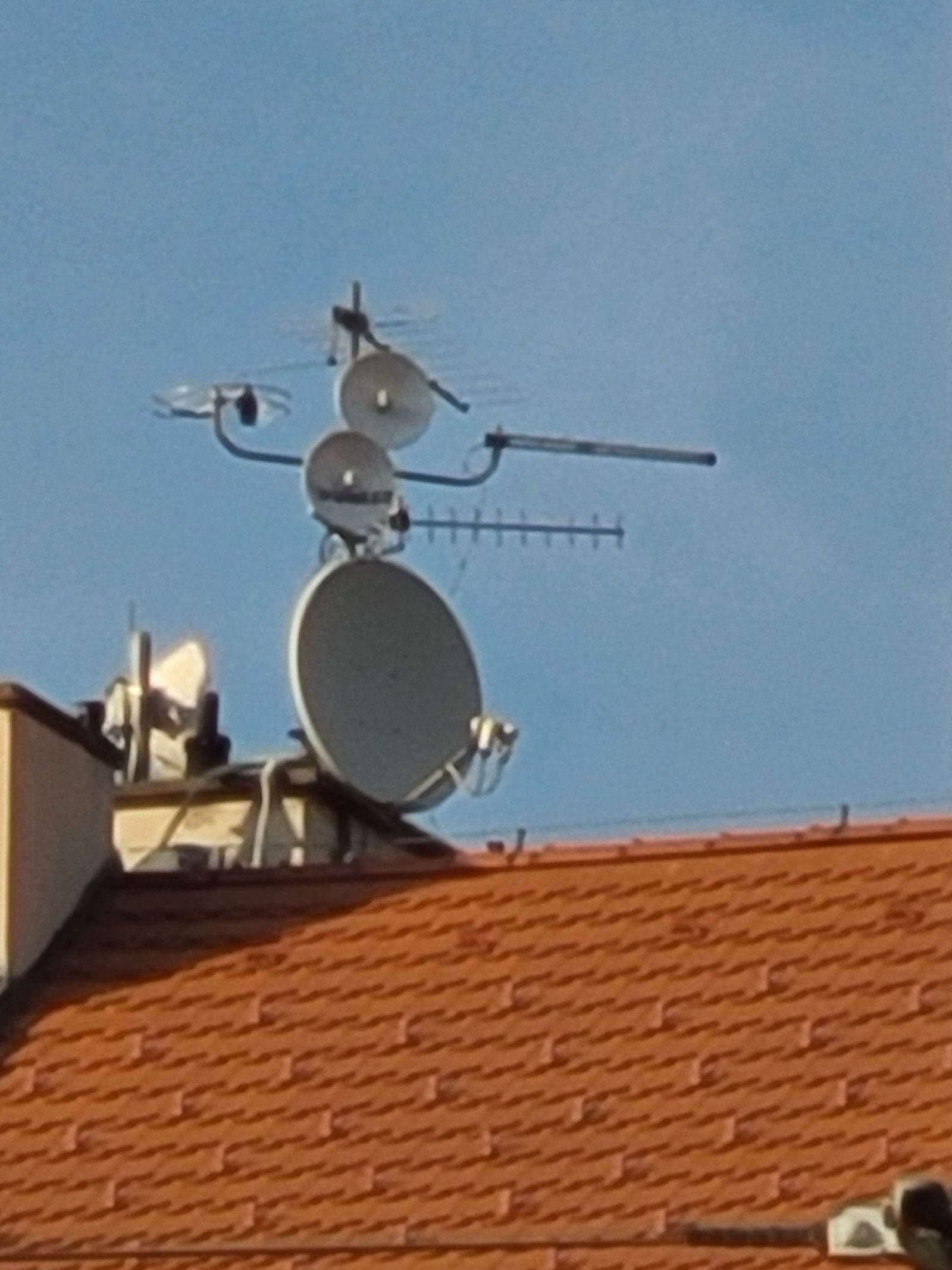 A satellite dish — the patron saint of angry snowmen