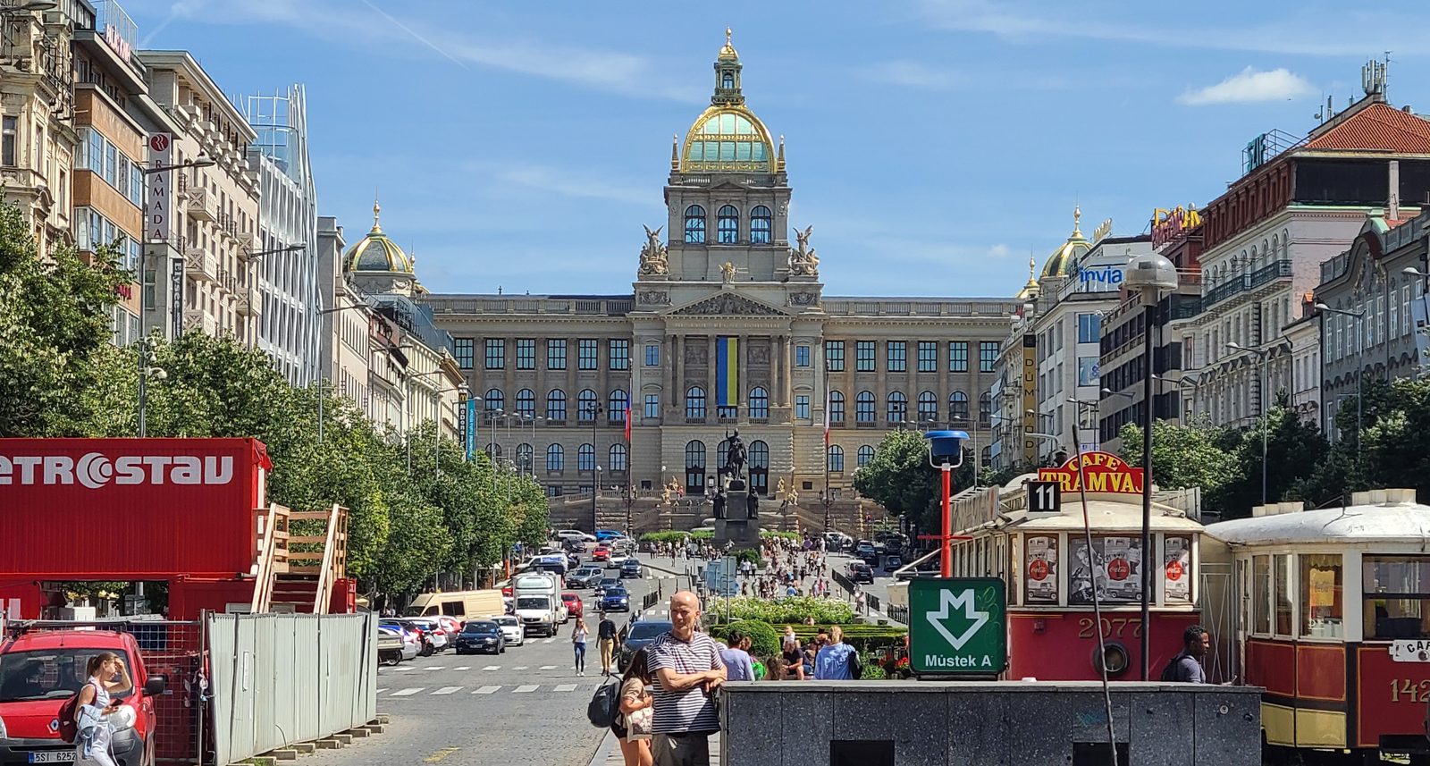 Wenceslas Square and the National Museum
